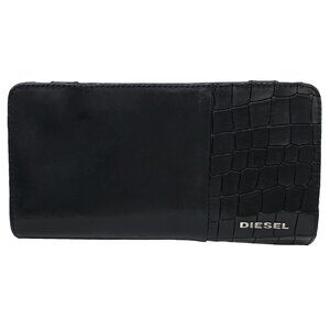 Diesel X03721 B-STAR Black Crocodile Embossed Design Long Wallet (0226)